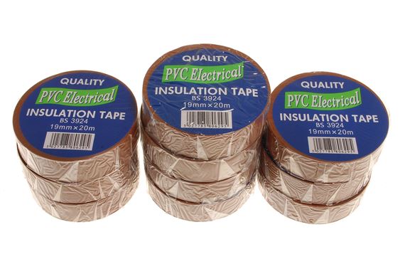 Insulation Tape Brown PVC 19mm x 20mtrs (pack of 10) - CONS2349