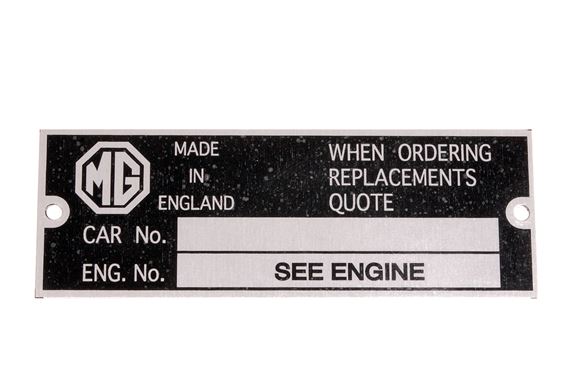 Chassis Plate "MG" - CRCP311