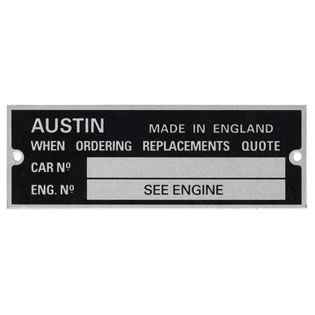 Chassis Plate "Austin Healey" - CRCP312