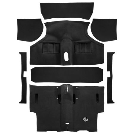 Carpet Set Moulded Saloon 73on Black - CSA9000X