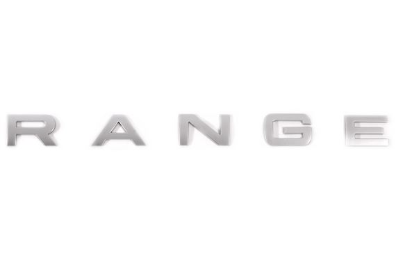 Rear Badge - RANGE - Titan Silver - DAB500270MBJ - Genuine