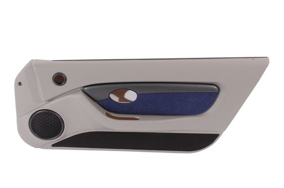 Door Trim Panel - Light Smokestone Panel with Blue Alcantara Pod and Technical Black 2 Insert - RH - EJB003620QGM - Genuine MG Rover
