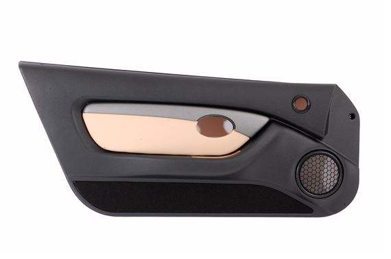 Door Trim Panel - Ash Grey Panel with Champagne Oxford Leather Pod and Technical Grey Insert - LH - EJB003650QGD - Genuine MG Rover