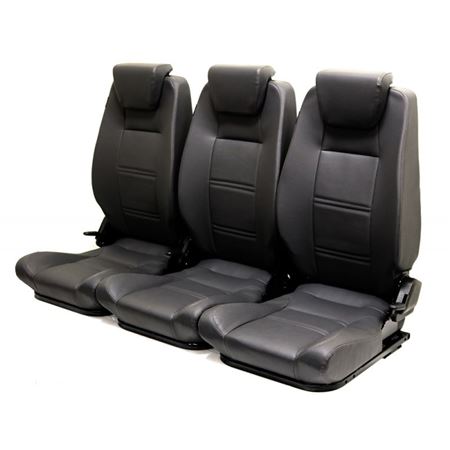 2nd Row Premium High Back 3 Seats Black Vinyl - EXT0103BV - Exmoor