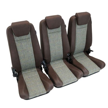 2nd Row Premium High Back 3 Seats Harris Tweed - EXT0103HAR - Exmoor
