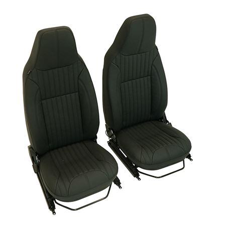 Premium Puma Heated Seat Classic Flute Black Vinyl (Pair) - EXT307PREMCFBV - Exmoor