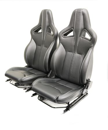 Elite Sports Seat Pair Heated XS Black Rack Leather - EXT340XSBR - Exmoor
