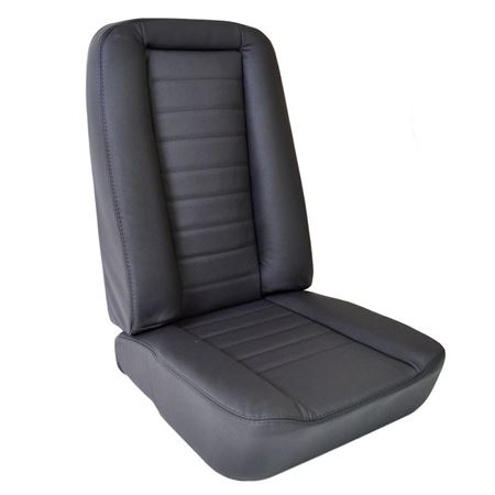2nd Row Classic Low Back Single Black Leather - EXT351BL - Exmoor