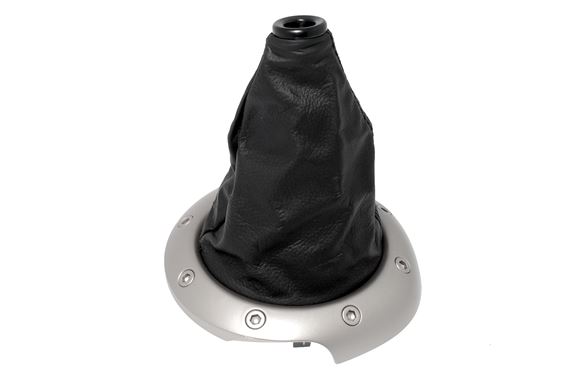 Gear Lever Gaiter - Black, leather - Inc Silver Finisher - FJL101920PMA - Genuine MG Rover