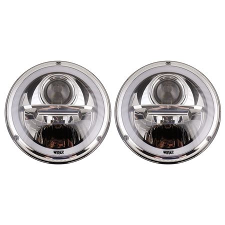 Headlamp 7" LED Chrome (pair) RHD - GAC1904W - Wipac