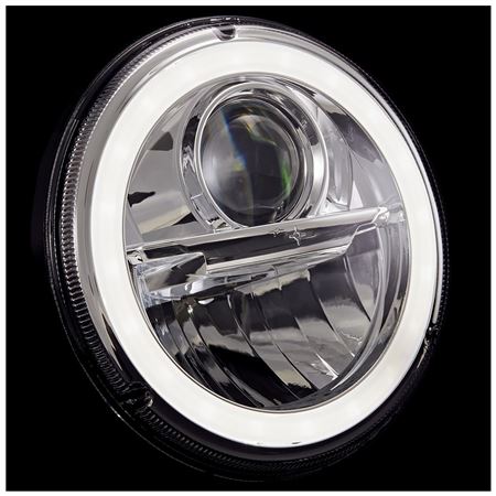 Headlamp 7" LED Chrome (pair) LHD - GAC1906W - Wipac