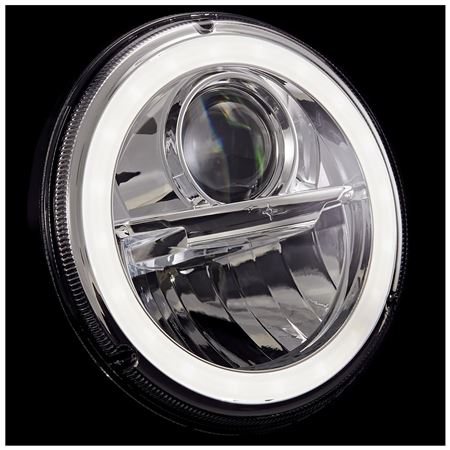 Headlamp 7" LED Black (pair) LHD - GAC1907W - Wipac
