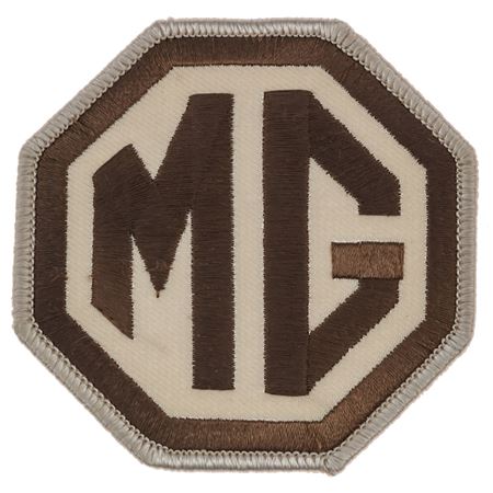 Embroidered Patch "MG" Logo Octagon Brown/Cream - GAC4049