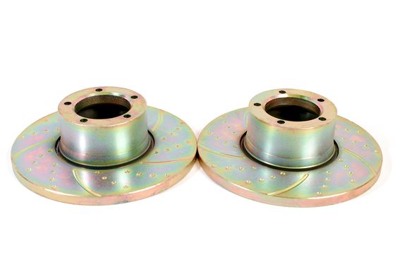 EBC Turbo Grooved Front Brake Discs - Solid Pair - SD1 - GBD603UR