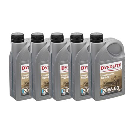 Engine Oil Classic 20W-50 5 x 1 Litre - GGL812110K - Dynolite