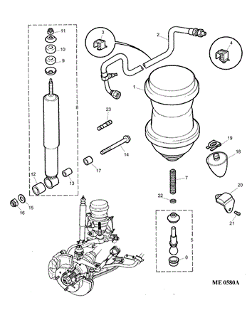 Metro Front Shock Absorber, Hydrolastic Unit