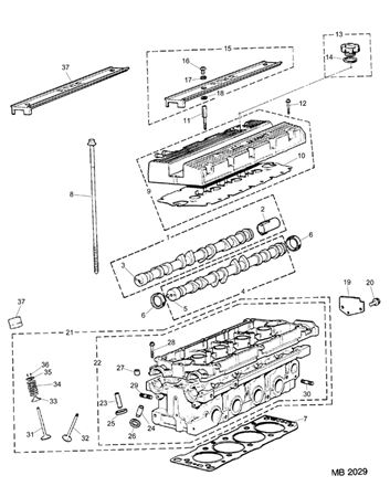 Metro Cylinder Head, Camshaft - Multi Point Injection - 1400 Petrol 16V