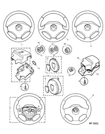Metro Steering Wheel and Cowl
