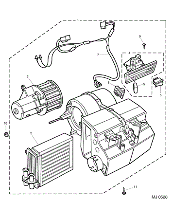 Rover Mini Heater Assembly from 134455