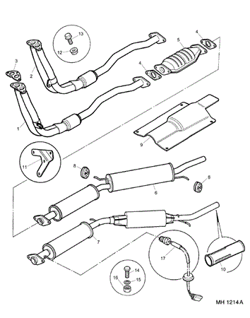 Rover Mini Exhaust System - SPi to BD134454 (Japan)