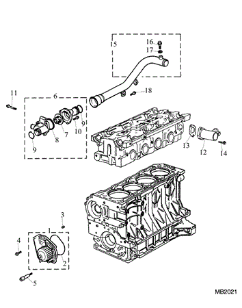 Rover 200/25/MG ZR Water Pump, Thermostat K Series - 1100 Petrol 16V