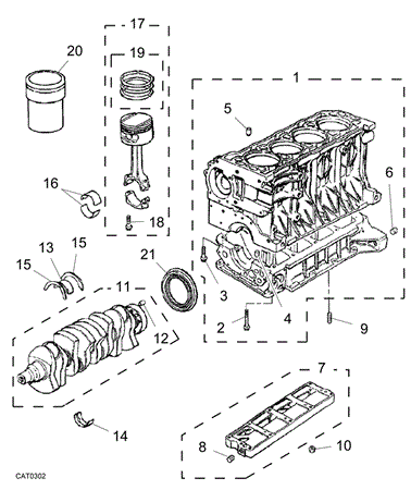 Rover 200/25/MG ZR Block, Crankshaft, Con Rods and Pistons - 1800 Petrol