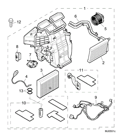 Rover 75/MG ZT Heater Assembly - Air Con - Non ATC