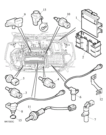 Rover 75/MG ZT Engine ECU and Sensors - 1800 Petrol