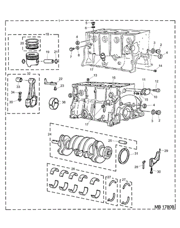 Rover 200/400 to 95 Part Engine - 1700 Diesel