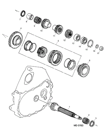 Rover 200/400 to 95 Countershaft - 1600 Manual