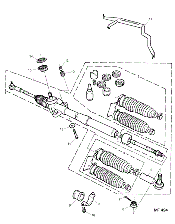 Rover 200/400 to 95 Steering Rack - Manual