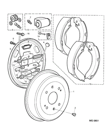 Rover 200 Coupe/Cabriolet and 400 Tourer Rear Brake Drum