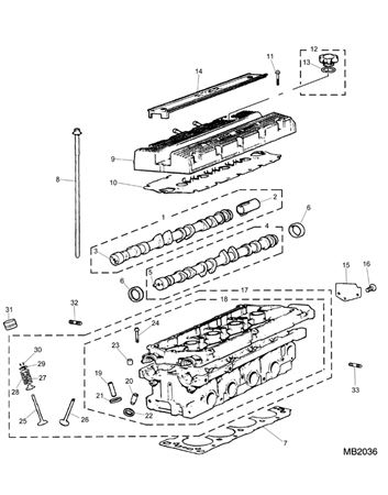Rover 200 Coupe/Cabriolet and 400 Tourer Cylinder Head, Camshaft - 1600 Petrol 16V DOHC