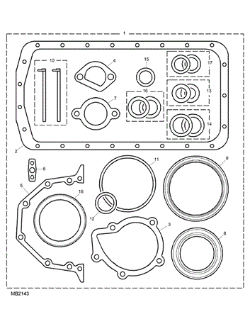 Rover 200 Coupe/Cabriolet and 400 Tourer Gasket/Seal Set - Supplementary - 1700 Diesel