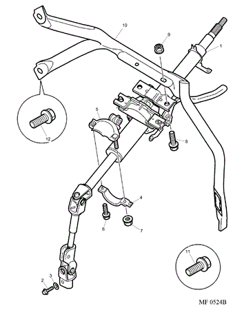 Rover 200 Coupe/Cabriolet and 400 Tourer Steering Column