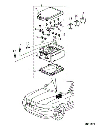 Rover 400 Engine Bay Fuse Box - Auto