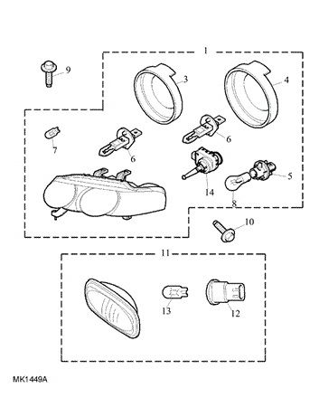 Rover 45 Headlamps and Sidelamps to 5D637208