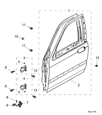 Rover 400/45/MG ZS Front Doors and Fittings