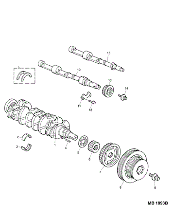 Rover 600 Crankshaft and Bearings - 1800/2000 Petrol