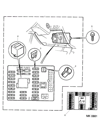 Rover 800 Early Passenger Compartment Fuse Box