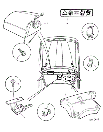 Rover 800 Early Airbag Modules and Fixings