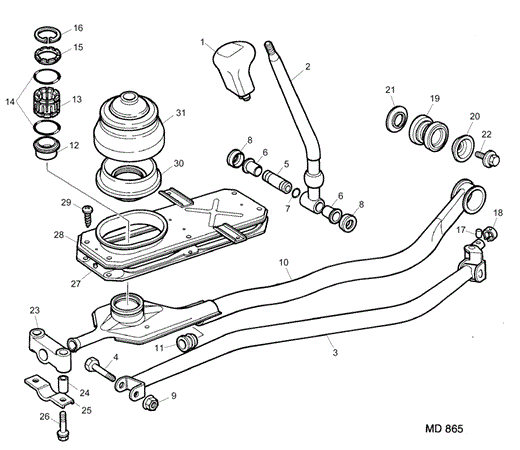 Rover 800 Early Selector Mechanism - External - 2000 Manual