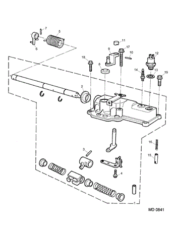 Rover 800 Early Selector Mechanism - Internal - Diesel Manual