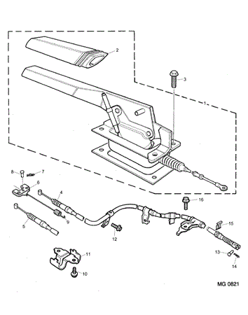 Rover 800 Late Handbrake Mechanism