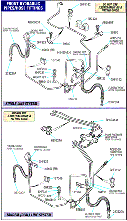 Triumph Spitfire Brake Hoses and Fittings