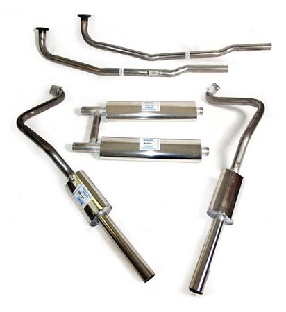 Triumph TR8 Orig Non Cat Stainless Steel Standard Manifolds Exhaust Systems - Twin Quiet