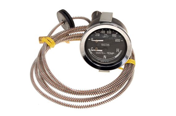Triumph TR6 Stag Spitfire Smiths Oil Pressure Gauge 52mm Chrome Bezel  NEW !