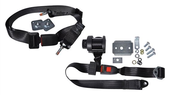 Rear Seat belt Securon 200 static Lap /& Diagonal Black RH /& LH 47cm 217cm NEW