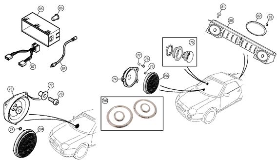 MGF and MG TF Speakers and Radio Fittings