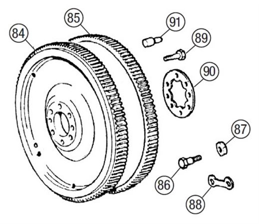 MGB Flywheel & Ring Gear - 4 Cylinder